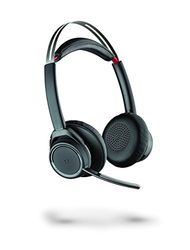 Plantronics Voyager Focus UC met laadstation (poly) - Bluetooth dual ear (stereo-) headset met Boom Mic - USB-A compatibel met pc en Mac - Active Noise Cancelling - werkt met teams, zoom en meer