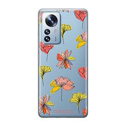 ERT GROUP mobiltelefonfodral för Xiaomi 12 PRO originalt och officiellt licensierat Babaco mönster Flowers 012 optimalt anpassad till formen på mobiltelefonen, gedeeltelijk transparant