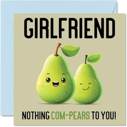 Verjaardagskaarten voor vriendin - niets com-peren - grappige gelukkige verjaardagskaart voor vriendin van vriend, partnerverjaardagscadeaus, 145 mm x 145 mm grap-wenskaarten voor vrouwen haar