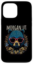 Morgan Utah USA Bear Wearing Sunglasses and Flowers Design Case for iPhone 13 Pro Max