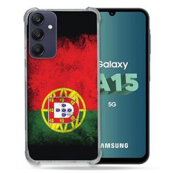 Cokitec Cover rinforzata per Samsung Galaxy A15 4G / 5G Viaggi Portogallo Bandiera