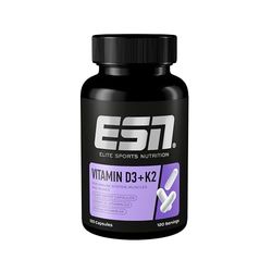 ESN Vitamin D3 + K2, 120 Vegan Capsules - Laboratory Tested - Made in Germany