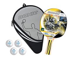 Schildkröt Donic Set di Tennis da Tavolo Top Team 500, 1 Racchetta, 4 Palline, Custodia per Racchetta, Ottimo Set Completo per l'Inizio, 788451