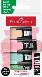 Faber-Castell 154214 - Pack of 4 Fluorescent Markers TXTLNR - Pastel