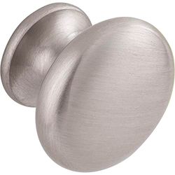 Mital Pomello per mobili Mioko, diametro 30 mm, pomello per armadio, profondità 23 mm, effetto ottone acciaio inox