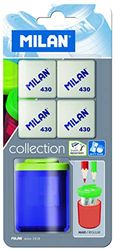 Blister sacapuntas Collection School + 4 gomas de borrar 430