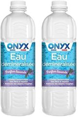 Onyx - Eau Déminéralisée - Fer à Repasser, Lisseur à Vapeur, Décolleuse à Papier Peint, Auto - 100% d’Ingrédients d’Origine Naturelle - Fabrication Française - 1L - Parfum Lavande (Lot de 2)