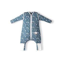 MOOVO by Nuvita 90250 | Slaapzak met voet en opvouwbare sokken, biologisch katoen, OEKO TEX gecertificeerd, TOG 2.5 | Maat: 2 jaar | Powder Blue