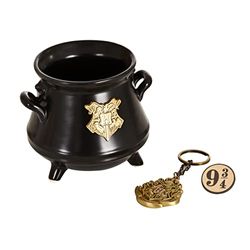 ABYSTYLE - HARRY POTTER Set Regalo Premium Tazza 3D + Portachiavi 3D + Pin's