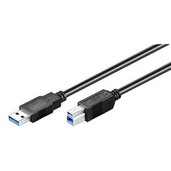 Zarivy Cable USB 3.0 A-B de 2m, negro, transferencia rápida de datos, conectividad versátil para impresoras y dispositivos electrónicos.