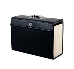 Trieur VIP en PU avec 20 Compartiments, Noir
