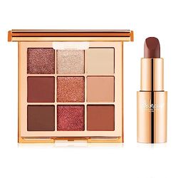 Wakeup Cosmetics - Kit Spicy Look - Contiene1 Eye Feel Good, Palette di Ombretti da 9 Tonalità, 02 Spicy + 1 Everyday Hero, Rossetto Cremoso, Colore Timeless Nude