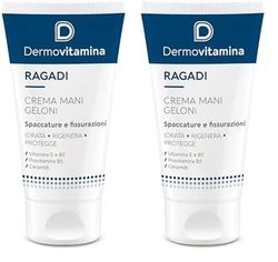 Dermovitamina Ragadi Geloni Crema Mani e Piedi - Crema Mani Riparatrice e Piedi Secchi Screpolati - Tratta Fissurazioni e Geloni con Pantenolo e Vitamina E - Assorbimento Veloce - 75 ml