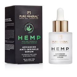 Pure Mineral - Advanced Anti-Wrinkle Elixir with Hemp - Dead Sea Minerals, Hemp Oil, Reduces Deep Wrinkles - Silicone-Free, Sulfate-Free, Paraben-Free - 30ml
