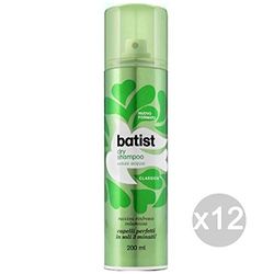 Batist Set 12 Shampoo Secco Spray 200 Classico Verde Cura E Trattamento dei Capelli, Multicolore, Unica, unità