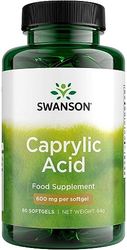 Swanson Ultra Caprylic Acid 600mg, 60 Softgels