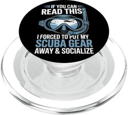 Buceo Equipo de Buceo Chistes Divertido Buceo PopSockets PopGrip para MagSafe