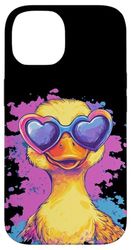 Occhiali divertenti con anatra in bei colori vestito Custodia per iPhone 14