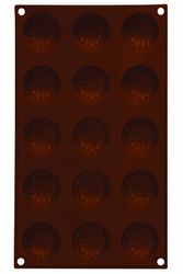 Premier Housewares Siliconen chocoladevormen in zonnebloemvorm, anti-aanbakeffect, 15-delige set, bruin, 17x30x2