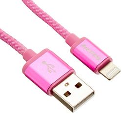 Real Cable 3700195876899 Lightning-kabel, 8 pin op USB, roze