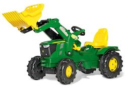 Rolly Toys- Tracteur à pédales + Pelle Avant, 61 109 6, De Couleur Vert