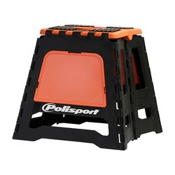 Polisport 898150002 - Cavalete dobrável de polipropileno e borracha, leve e fácil de transportar com o logótipo pintado e em relevo. Design em cor laranja