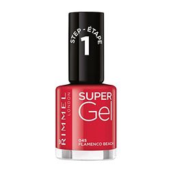 Super Gel Rimmel London por Kate Moss. Conjunto duplo, esmalte de unhas, sombra 12 e camada superior de gel.