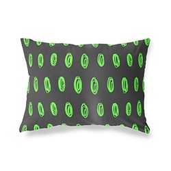 BonaMaison Fundas para Cojínes, Verde Neón-Humo Funda de Almohada para Sofá Coche Silla Oficina Cama Decorativa Moderna Decoración del Hogar, 35x50 Cm - Diseñado y Fabricado en Turquía