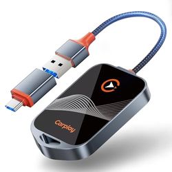 NEUTYPECHIC Carplay Draadloze adapter, 2-in-1 draadloze adapter converteert Carplay bekabeld naar Carplay Wireless, Plug and Play, met Auto avec 800+ Modèles de Voitures voor iOS 10 en hoger (zwart)