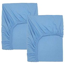 Ikea 804.271.07 LEN hoeslaken voor babybed, lichtblauw, 70x140 cm, 2 stuks, niet opgegeven