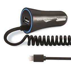 Co-Pilot CPCE6 1M Universal Micro USB In-Car Mobile Phone Charger, For All Smartphones, Additional USB Port
