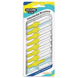 ICON OPTIM Lot de 8 brossettes interdentaires fines Jaune