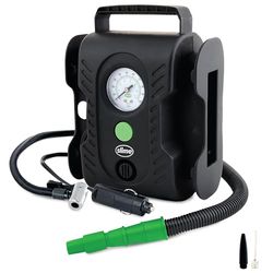 Slime 40066-95 Bandenpomp, Multifunctioneel, Analoog, Inclusief Ledverlichting en Slang met Snelkoppeling, 8 min. Pomp