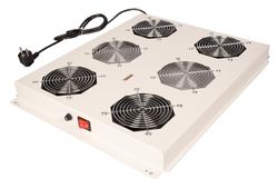 ROLINE Unité de Ventilation de Toit 19 Pouces 4 Ventilateurs, on/Off pour Armoire Serveur Gris