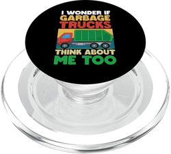 Me pregunto si los camiones de basura piensan en mí también camión de basura PopSockets PopGrip para MagSafe