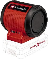 Einhell TC-SR 18 Li BT - Solo Altoparlante a batteria Power X-Change (18V, USB 5 V - 2 A,uscita AUX, potenza 2 x 3, 85 dB (A), senza batteria e caricabatteria)