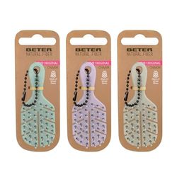Beter Lot de 3 breloques en fibre naturelle au format XSS, avec chaîne pour l'accrocher à un sac, un sac à dos ou un pantalon, fabriqué avec des matériaux naturels, écologique, exclusif, 3 couleurs