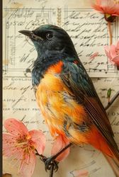 Elegant Bird-Patterned Notebook for Nature Lovers