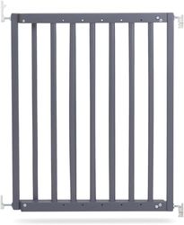 Safetots Barreira de escada de madeira maciça com fixação por parafusos, cinzento, 63,5 cm - 105,5 cm, porta de bebé de madeira, barreira de segurança de ajuste de parafuso