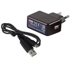 FERM CDA1078S Caricabatterie per CDM1108S con Cavo USB
