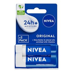 Nivea Original Lip Balm duo pack x 2, 4.8 g