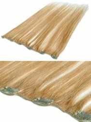I&K Clip In Human Hair Extensions - Quick Length Piece 27-Strawberry Blonde 18 inch