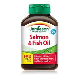 Jamieson Salmon & Fish Omega-3 1000mg 150+50 Softgels