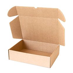 ONLY BOXES Pack 20 cajas de cartón kraft para envío postal, caja cartón automontable para regalo, envío o almacenje, Caja medidas (largoxanchoxalto) 30x22x8 cm, Caja postal plus multiusos