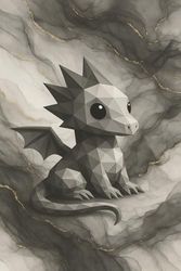 Smoky Marble Dragon || Lined Notebook, 6x9, 120 Pages: Journal for Deep Thoughts, Class Notes, or Daily Plans