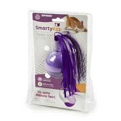 SmartyKat Twirly Top Electronic Motion Cat Toy, Purple, Yellow One Size, 9638