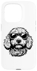 Cute Retro Vintage Cool Sunglasses Logo Cockapoo Lover Custodia per iPhone 15 Pro