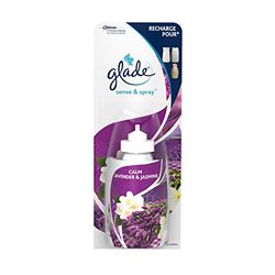 Glade By Brise Recharge pour Diffuseur Sense & Spray, Fraîcheur et Parfum d’Ambiance dans la Maison, 18 ml, Senteur Lavande et Jasmin - Lot de 2