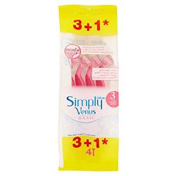 Simply Venus3 Basic wegwerp-scheerapparaat voor dames (3 + 1 stuk)