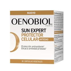 OENOBIOL - SUN EXPERT Antiedad - Eficacia antiedad probada - Extracto de uva y vitamina C - Favorece un bronceado intenso y radiante - Complemento alimenticio 30 cápsulas 1 mes